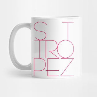 St. Tropez in Pink, background color also your choise, contact me. Mug